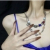 4 Chain Patchwork Pendant Women Necklace
