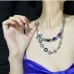 5 Chain Patchwork Pendant Women Necklace