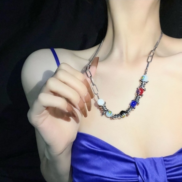  Chain Patchwork Pendant Women Necklace