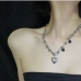 3 Chain Women Heart Pendant Necklace
