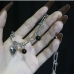 7 Chain Women Heart Pendant Necklace