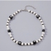 5 Contrast Color Letter Faux Pearl Hip-Hop Necklace