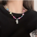 4  Fashion Contrast Color Cartoon Pattern Personality Necklace