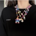 1  Fashion Contrast Color Cartoon Pattern Personality Necklace