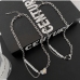 4 Heart Chain Faux Pearl Personality Cool Necklace