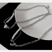 5 Heart Chain Faux Pearl Personality Cool Necklace