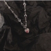 5 Heart Chain Hollow Out Design Pendant Necklace