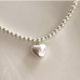 6 Heart Faux Pearl Sweet Pendant Necklace
