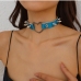 1 Punk Style Heart Rivet Decor Choker Necklace