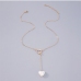 4 Simple Heart Pearl Shape Necklace