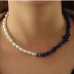 1Bohemian Beach Contrast Color Faux Pearl Women Necklaces