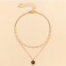 10Casual Star  Round Crescent Pendant Necklace