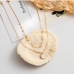 11Casual Star  Round Crescent Pendant Necklace