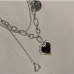 6Cool Hip Hop Sense Black Heart Chain Necklace