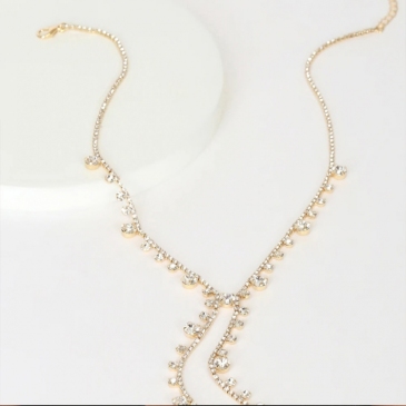 Crystal Sparkly Tassel Necklace