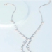 4Easy Matching Shiny Rhinestone Long Tassel Necklace