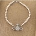 4Faux Pearl Rhinestone Ladies Pendant Necklace