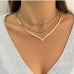 1Metal Chain Versatile Layered Necklace For Women