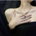 3New Design Sense Heart Gem Necklace For Women