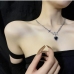 8New Design Sense Heart Gem Necklace For Women