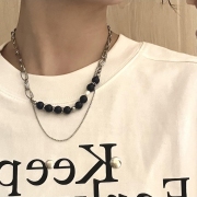 Personality Chain Contrast Color Hip Hop Necklace