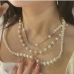 4Stylish Faux Pearl Three Piece Necklace Set