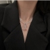 1Transparent Beading Pendant Choker Necklace