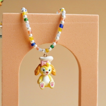 Trendy Cartoon  Faux Pearl Cute Pendant Necklaces