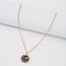 4Trendy Metal Chain Round Pendant Necklace