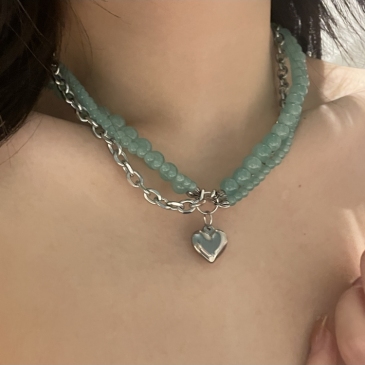 Vintage Heart Pendant Chain Necklaces For Women