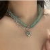 1Vintage Heart Pendant Chain Necklaces For Women