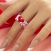 7Chic Casual Beading  Heart Contrast Color Rings