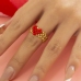 8Chic Casual Beading  Heart Contrast Color Rings