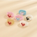 11Chic Casual Beading  Heart Contrast Color Rings