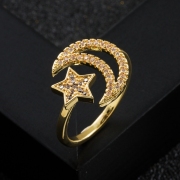 Crescent  Heart   Star  Palm Rings For Women