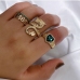 1Hip Hop Ladies Dragon Heart Ring Sets 