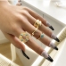 7Hip Hop Ladies Geometric Ring Sets