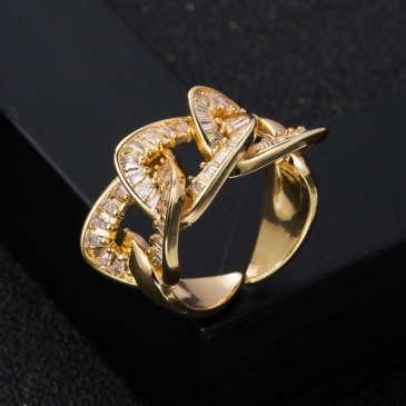 Hip Hop Zircon Geometric Rings For Women