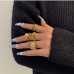 1Vintage Temperament Criss Cross Irregular Rings