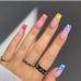 1 Fashion Rainbow Ripple False Nail Patch 