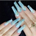 1 Gradient Color Glue Style Long Fake Nails