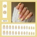 6Contrast Color Flower Glue Stye Fake Nails