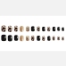 6Contrast Color Leopard Rhinestone False Nail Stickers