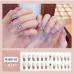 6Contrast Color Rhinestone Finger Nail Patch Stickers