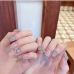 1Contrast Color Rhinestone Finger Nail Patch Stickers