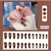 6Fashion Amber Color Press On False Nails Patch