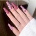 3Pink Water Ripple False Nail Patch