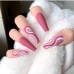 1Pink Water Ripple False Nail Patch