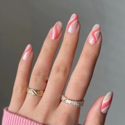 Trendy Pink Wearable False Nails Patch 