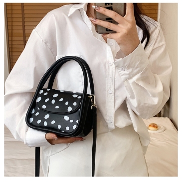 Casual White Printed Shoulder Bag Handbags For Women